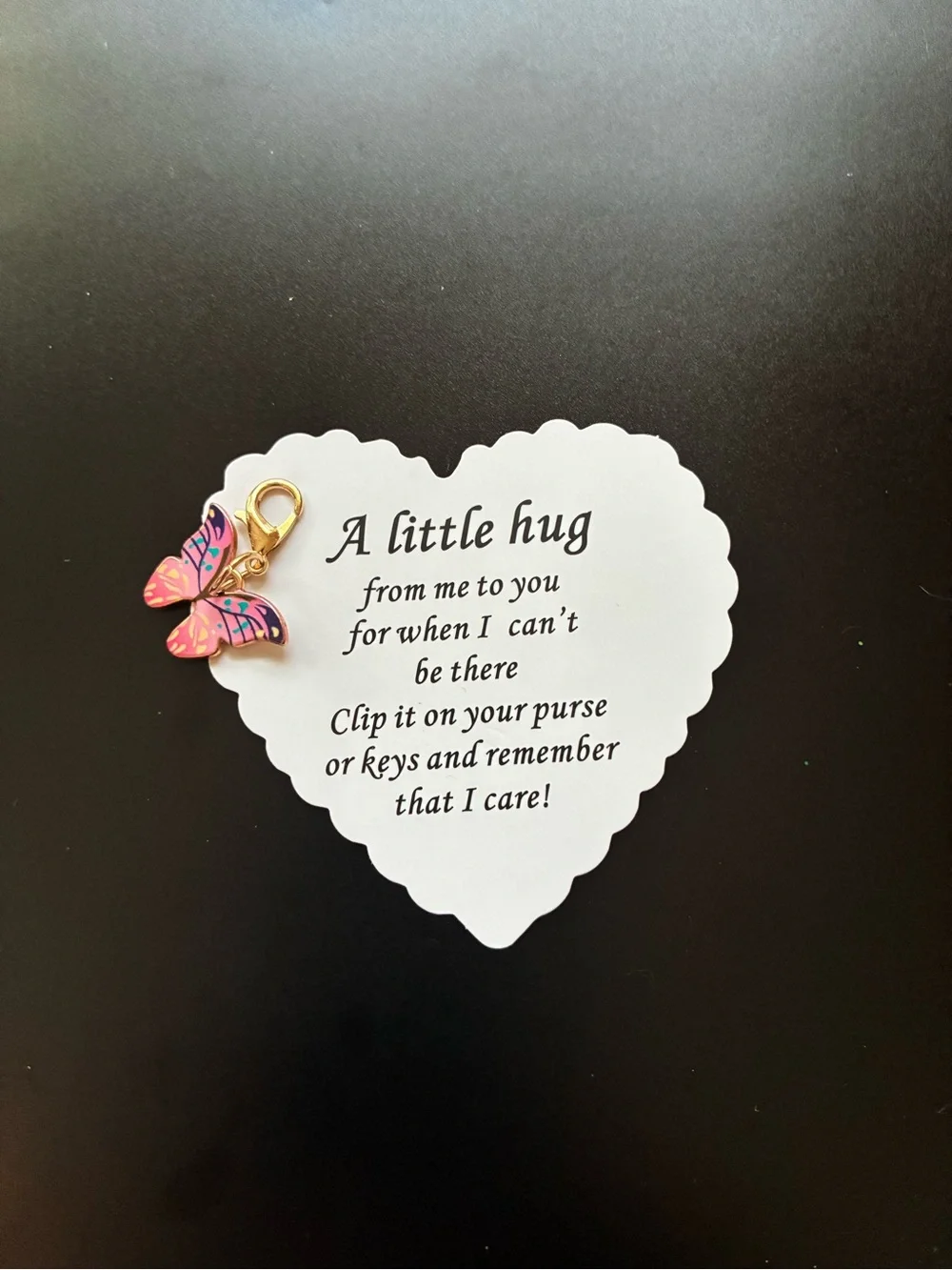 Pink Butterfly Clip-On Charm for Kids with Gold Clasp
